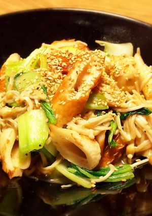 ちんげん菜とちくわの中華炒め-レシピのメイン写真