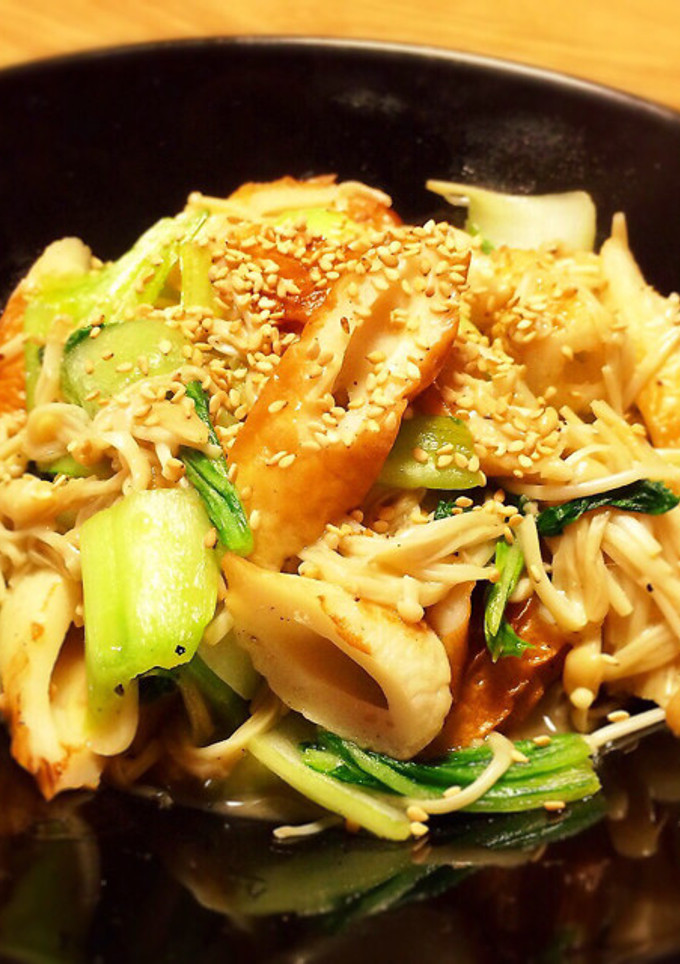 ちんげん菜とちくわの中華炒め-レシピのメイン写真