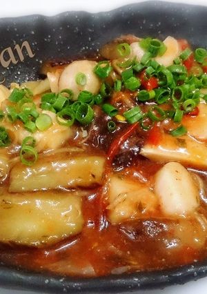 無塩料理☆茄子と筍の甘辛炒め。マクロビ-レシピのメイン写真
