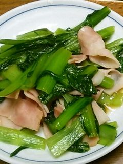 小松菜とベーコンのうまっ!炒め-レシピのメイン写真