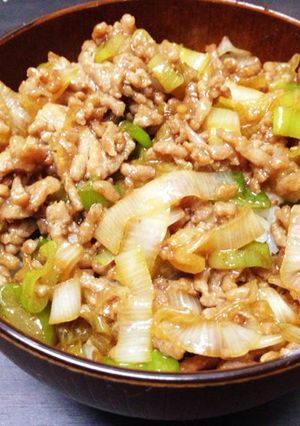ネギの香りふんわり☆長ネギそぼろ丼-レシピのメイン写真