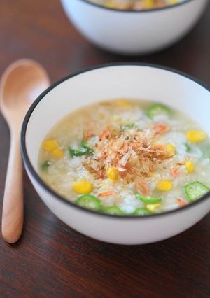 朝食にも♬彩り野菜とチーズの和風リゾット-レシピのメイン写真