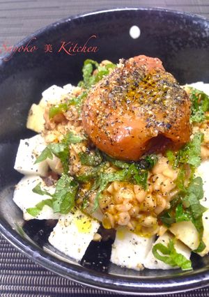 納豆丼シリーズ☆梅干しのせ長芋納豆丼-レシピのメイン写真