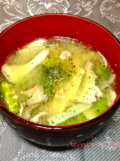 筍と菜の花の甘麹味噌汁-レシピのメイン写真
