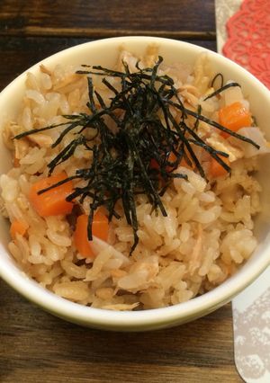 ツナと油揚げの炊込みごはん-レシピのメイン写真