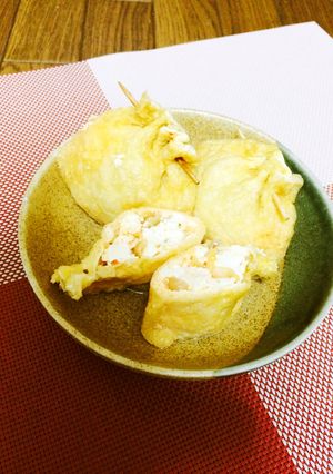 簡単ヘルシー！豆腐とキムチの中華風巾着煮-レシピのメイン写真