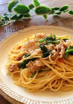 ✿豚肉とほうれん草の塩バターパスタ✿-レシピのメイン写真
