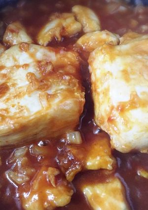 家計の味方♡胸肉&ケチャップ煮込み-レシピのメイン写真