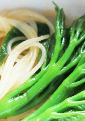 タラの芽ナムルの冷製パスタ+胡麻ダレ風味-レシピのメイン写真
