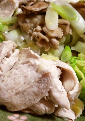 むねしゃぶ温サラダ＊酸味ゆずこしょうダレ-レシピのメイン写真