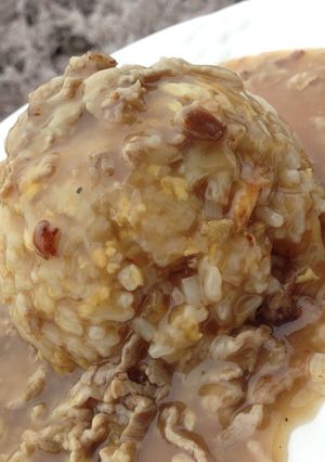 簡単！肉あんかけ炒飯！香味ペースト醤油で-レシピのメイン写真