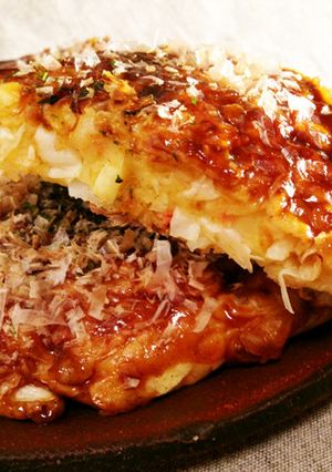 お好み焼き☆大きめキャベツ＆豆腐で軽い♪-レシピのメイン写真