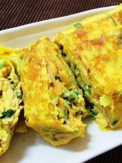 三つ葉とたくあんの厚焼き玉子-レシピのメイン写真