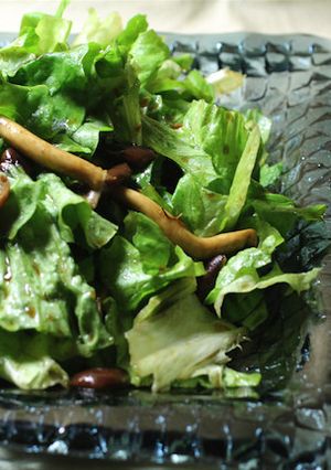 レタスと茸サラダバルサミコドレッシング-レシピのメイン写真