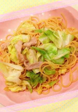 春キャベツと豚肉の味ぽんパスタ-レシピのメイン写真