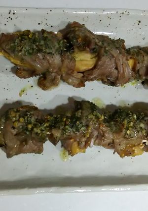 マッシュルームとラム肉の串焼き-レシピのメイン写真