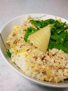 春の筍そぼろ丼-レシピのメイン写真