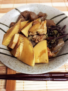 簡単!圧力鍋でたけのことわらびの煮物-レシピのメイン写真