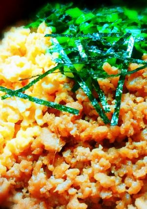 そぼろが美味い♪こだわりの三色丼★-レシピのメイン写真