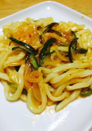 ケチャップ・カレー味の焼きうどん-レシピのメイン写真
