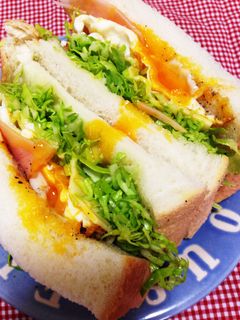 春キャベツと目玉焼きのサンドイッチ-レシピのメイン写真