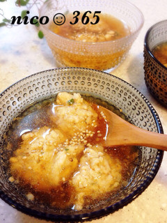 青じそ生姜風味♡とろろの鶏団子スープ-レシピのメイン写真