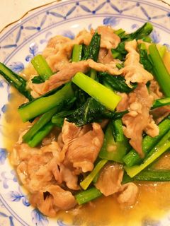 豚肉と小松菜の炒め物-レシピのメイン写真