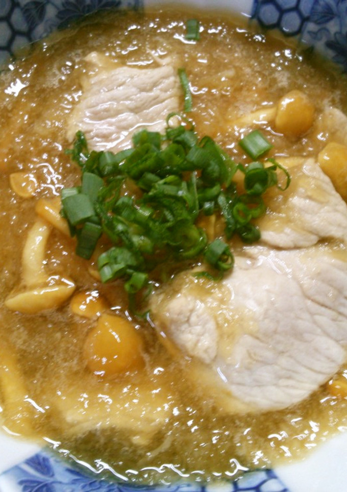 簡単！　豚肉と　なめこおろしの　ポン酢煮-レシピのメイン写真