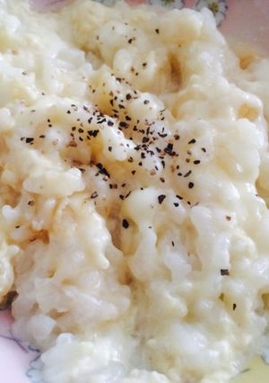 レンジで簡単☆豆乳リゾット☆朝食に-レシピのメイン写真