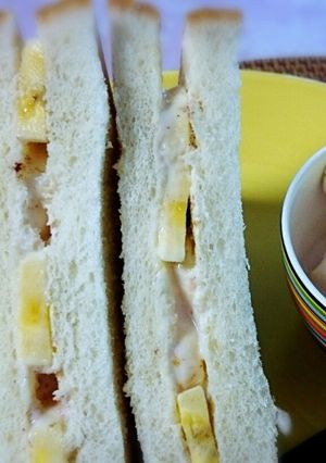 ヨーグルトでバナナサンド♪-レシピのメイン写真