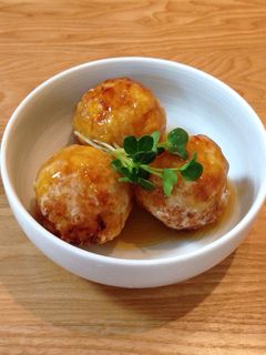 かぼちゃと酢そぼろの揚げ団子あんかけ-レシピのメイン写真