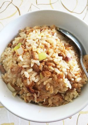 一人ご飯★納豆ツナチャーハン-レシピのメイン写真
