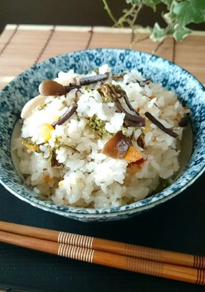 山菜～☆わらび人参しめじの炊き込みご飯★-レシピのメイン写真