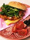 ☽クレソンたっぷり♪中華風チキンバーガー