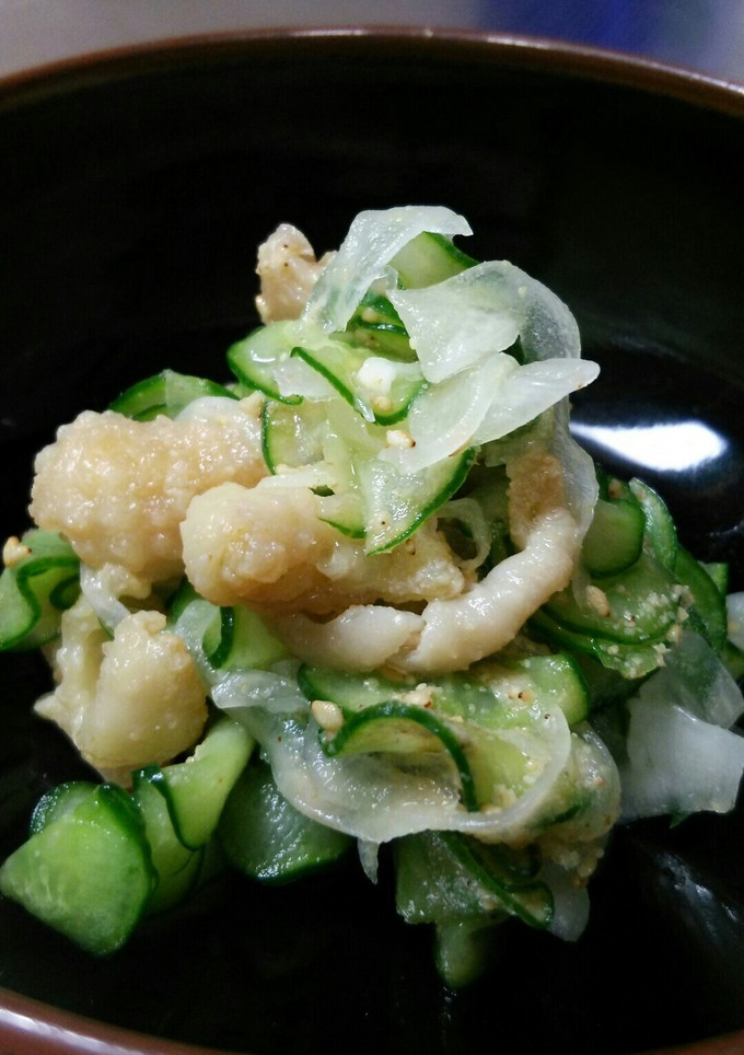 新玉ねぎと鶏皮のなます-レシピのメイン写真