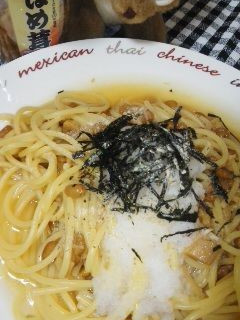 納豆となめたけのパスタ-レシピのメイン写真