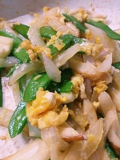 新玉ねぎときぬさやの炒め煮-レシピのメイン写真