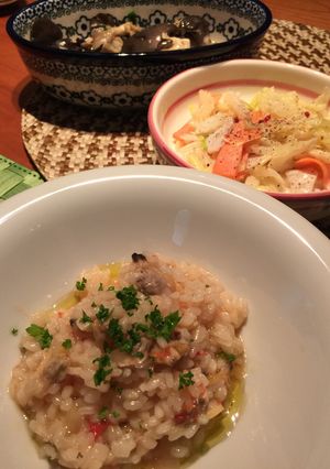 ブロードたっぷり　アサリのリゾット-レシピのメイン写真