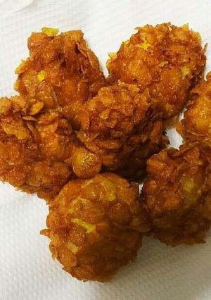 鶏ひき肉のコーンフレーク揚げ・カレー味-レシピのメイン写真