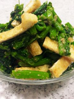 ☆菜の花とうすあげのごま味噌和え☆-レシピのメイン写真