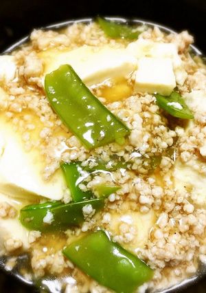 ヘルシー！　豆腐の鶏そぼろあんかけ-レシピのメイン写真