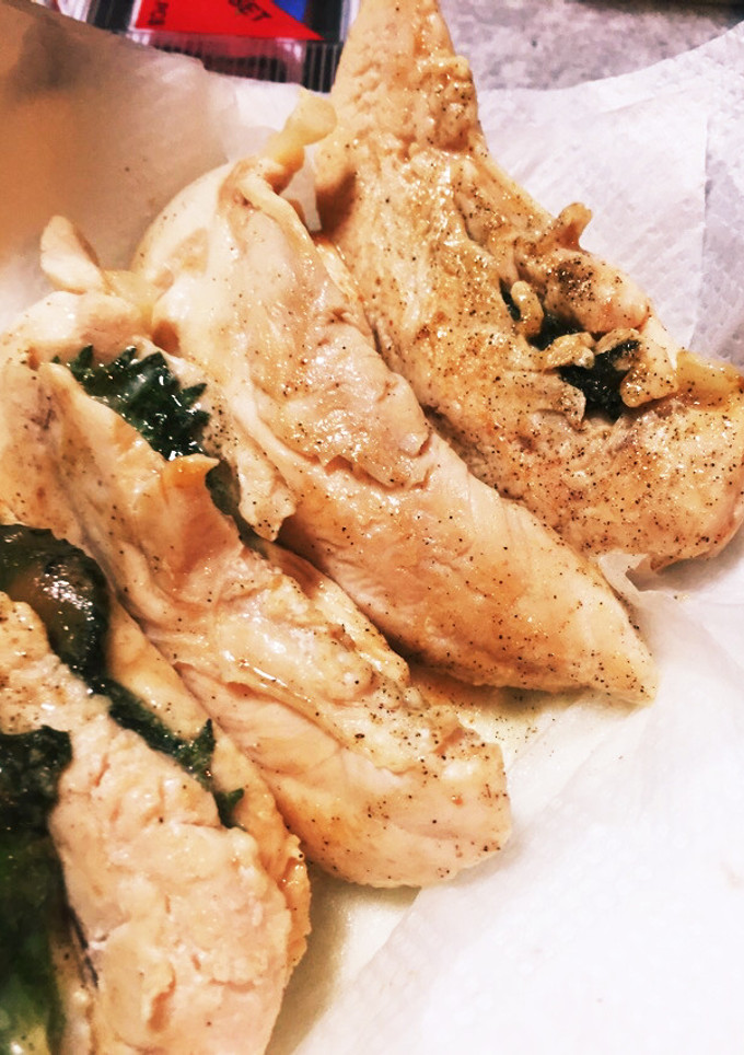 簡単】ささみの梅肉と大葉のはさみ焼き♪-レシピのメイン写真