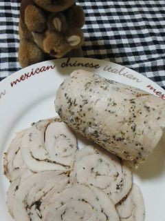 \500で作る鳥むね肉のハム ◆ハム1-レシピのメイン写真