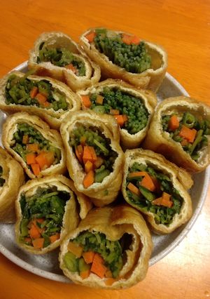 油揚げを焼いたカリッと野菜巻き-レシピのメイン写真