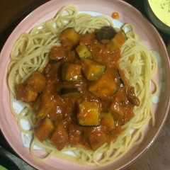 ミートソースパスタ-レシピのメイン写真
