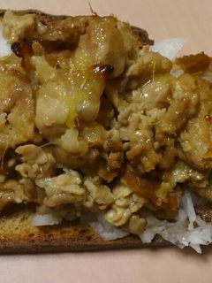 豚の生姜焼きのオープンサンド-レシピのメイン写真