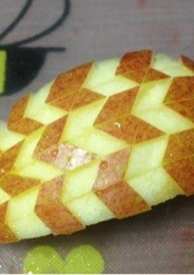 りんごの飾り切り☆矢絣☆-レシピのメイン写真