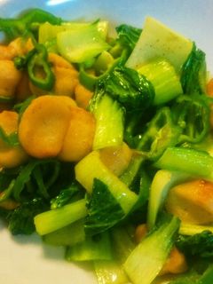 お麩とチンゲン菜の鶏がら炒め-レシピのメイン写真