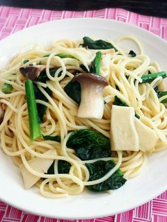 ホウレン草とエリンギの和風パスタ-レシピのメイン写真