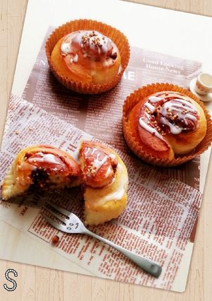 シナモンロールｷｬﾗﾒﾙﾁｮｺチップ入り-レシピのメイン写真